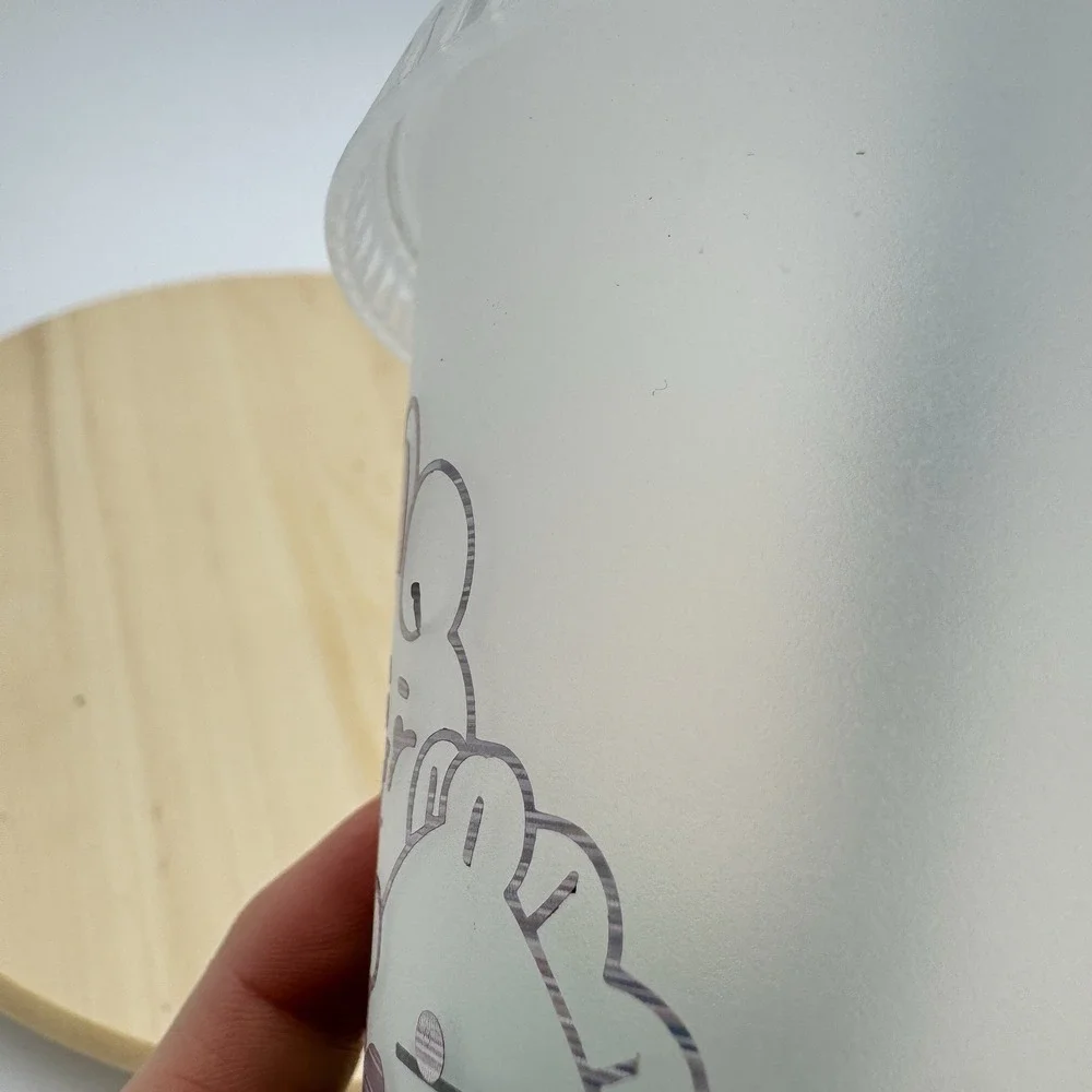 Starbucks Reusable Cold Cup 24Oz BT21 Inspired Cartoon Characters Plastic‎ Lid